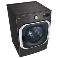 LG 9.0 Cu. Ft. Electric Steam Dryer (DLEX8900B) - Black Steel