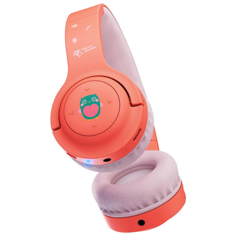 Planet Buddies Kids Wireless Bluetooth Headphones - Pink Owl