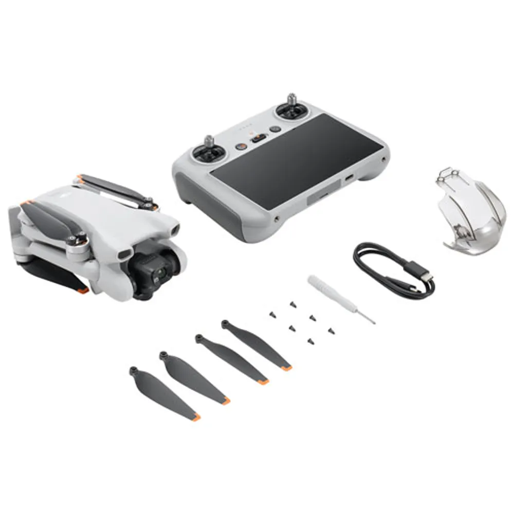 DJI Mini 3 Quadcopter Drone & Remote Control with Built-in Screen (DJI RC) - Grey