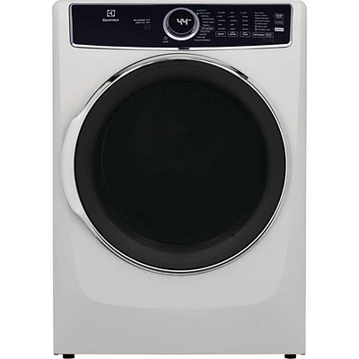 Boîte ouverte - Sécheuse électrique à vapeur 8 pi³ d'Electrolux (ELFE763CAW) - Blanc - Endommagé