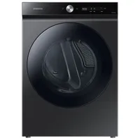 Open Box - Samsung 7.6 Cu. Ft. Electric Steam Dryer (DVE53BB8700VAC) - Black Steel - Scratch & Dent