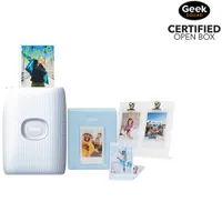 Open Box - Fujifilm Instax Mini Link 2 Smartphone Printer Bundle - Clay White