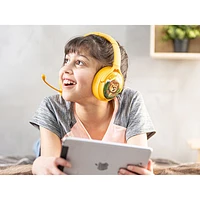 Casque d'écoute Bluetooth à suppression du bruit Cosmos+ (Plus) de BuddyPhones pour enfants - Jaune