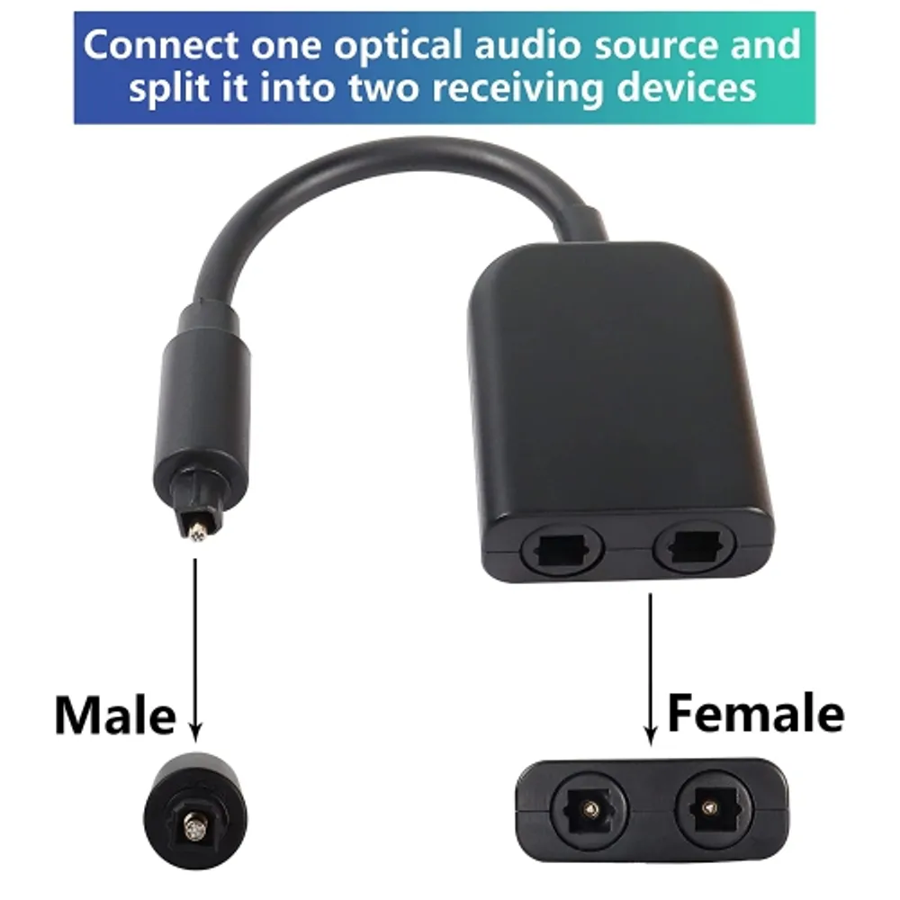 Digital Audio Splitter, Male Male Audio Cable