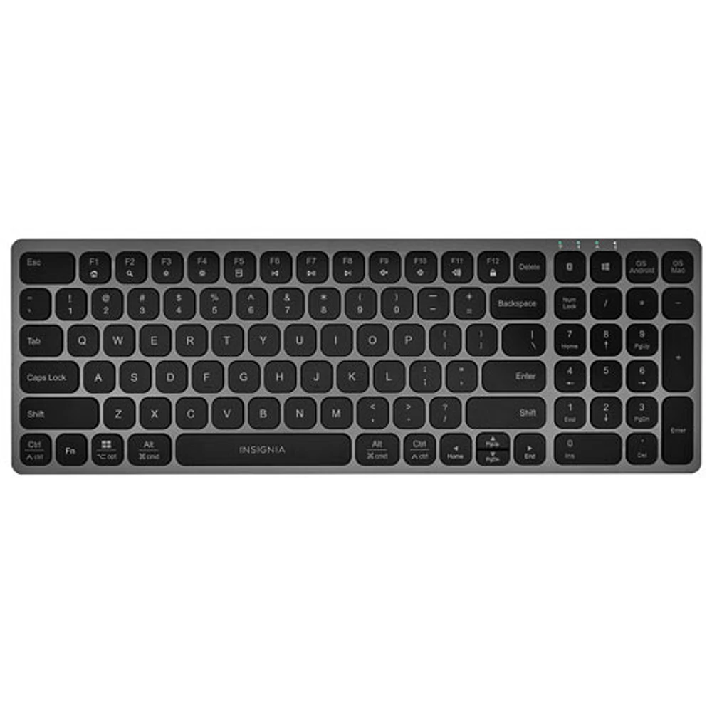 Insignia Wireless Slim Bluetooth Keyboard - Grey - English - Only