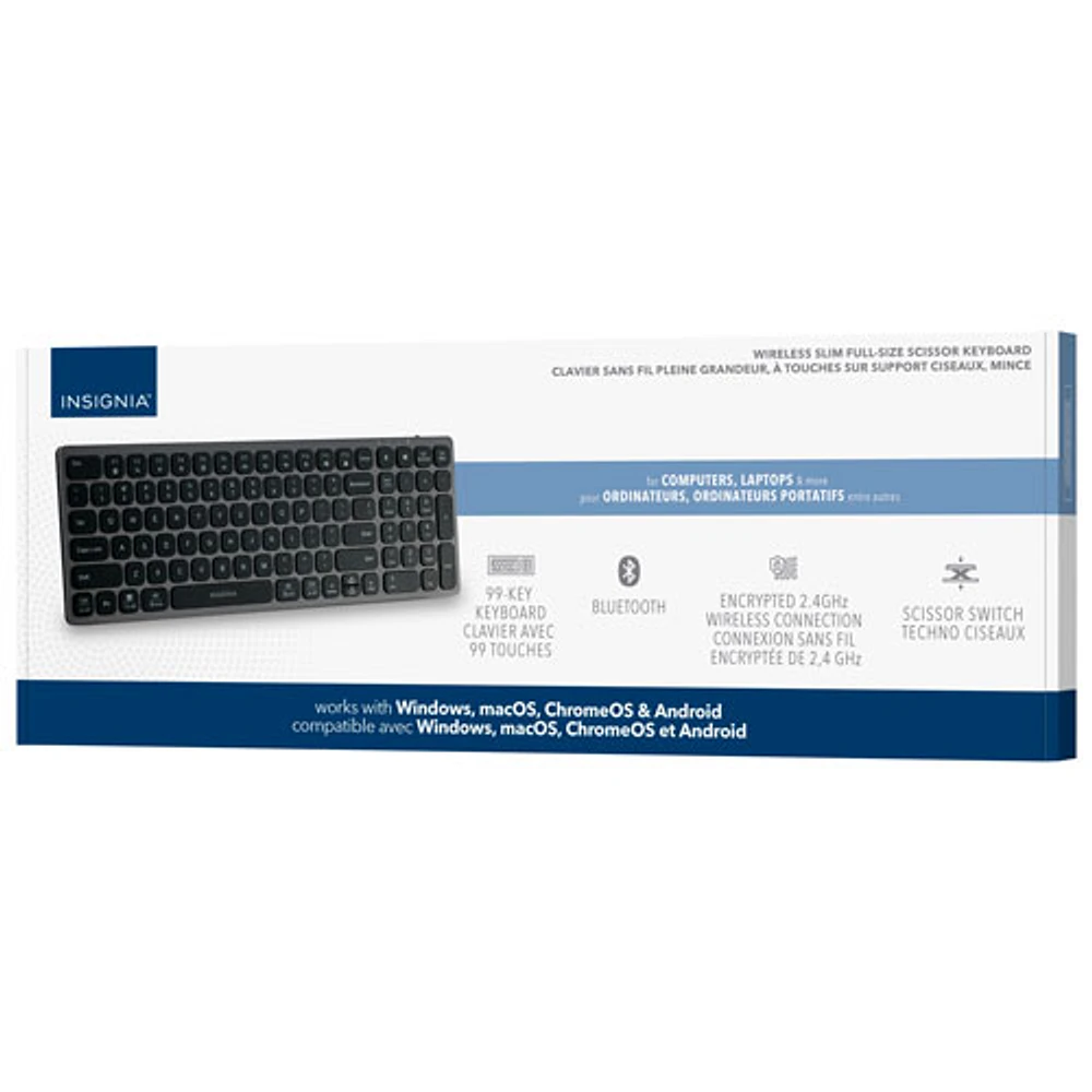 Insignia Wireless Slim Bluetooth Keyboard - Grey - Only at Best Buy