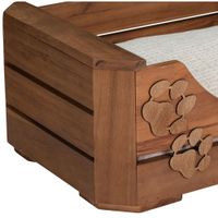 Bowser & Meowser Paw Print Wood Pet Bed