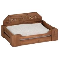 Bowser & Meowser Home Sweet Home Wood Pet Bed