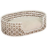 Bowser & Meowser Oval Resin Wicker Pet Bed