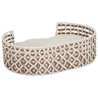 Bowser & Meowser Oval Resin Wicker Pet Bed