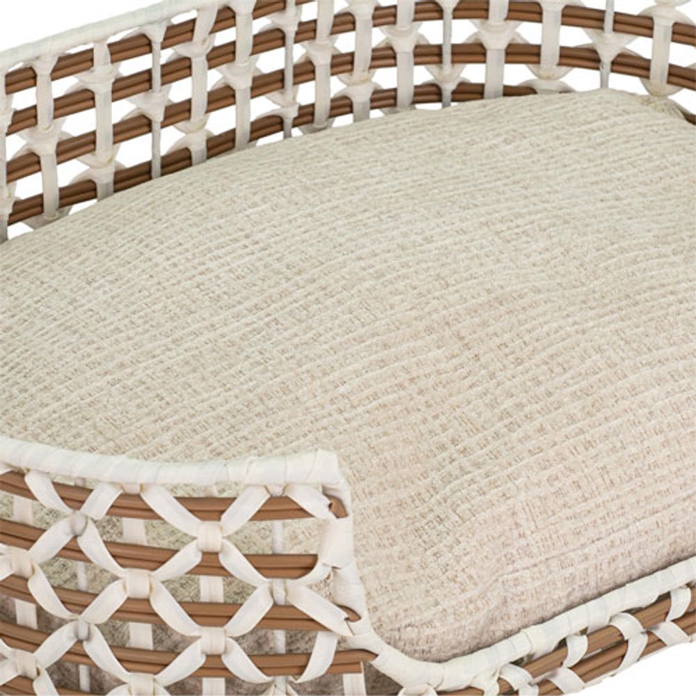 Bowser & Meowser Oval Resin Wicker Pet Bed