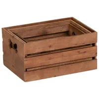 Boîte de rangement en bois pour jouets d'animaux de compagnie de Bowser & Meowser - Ensemble de 3