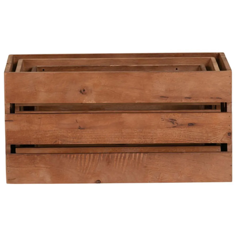 Bowser & Meowser Wood Pet Toy Storage Box - Set of 3