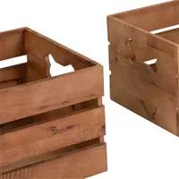 Boîte de rangement en bois pour jouets d'animaux de compagnie de Bowser & Meowser - Ensemble de 3