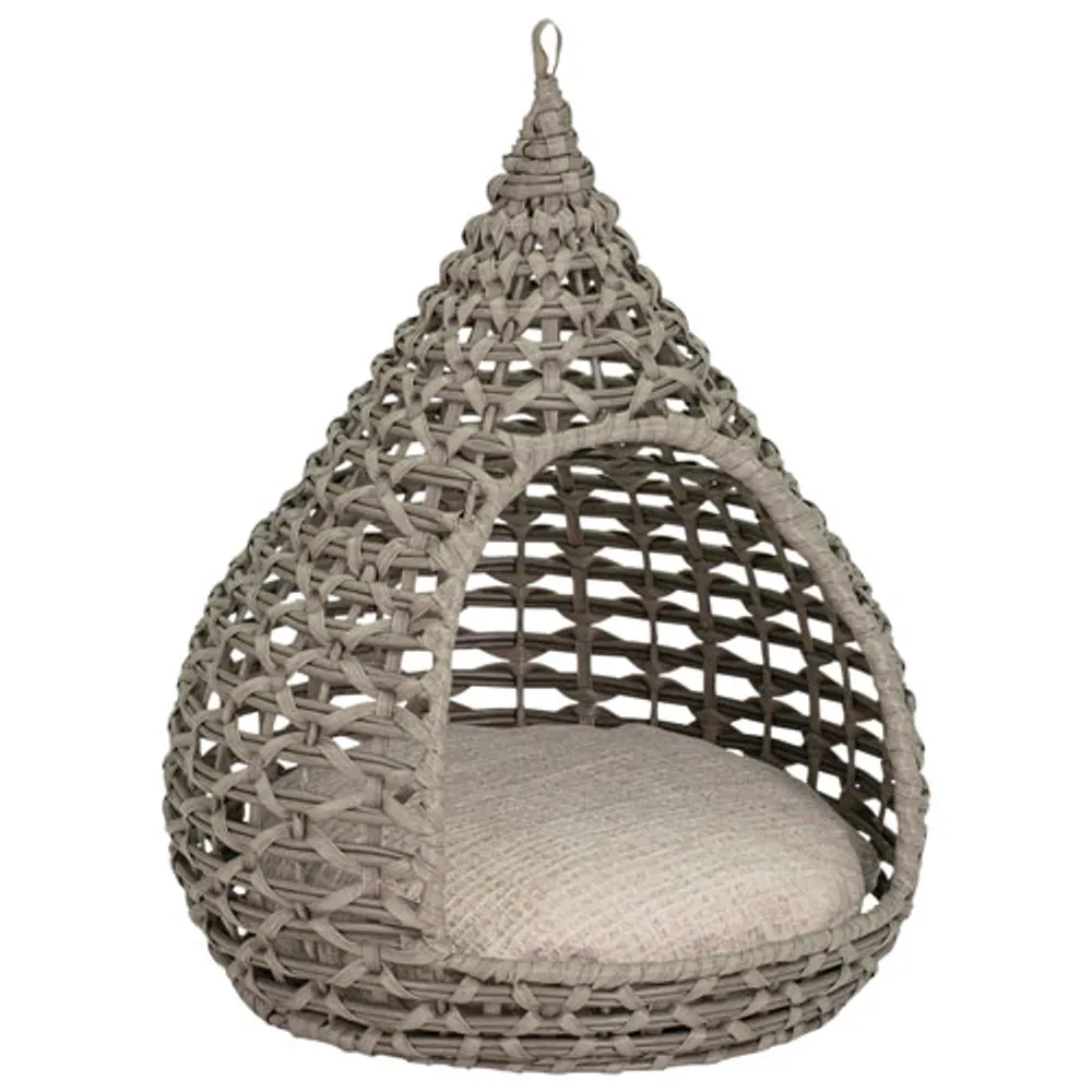 Bowser & Meowser Teardrop Resin Wicker Pet Bed