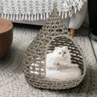 Bowser & Meowser Teardrop Resin Wicker Pet Bed