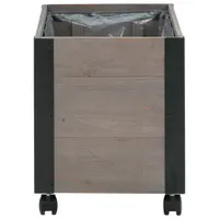 Grapevine Rectangular Recycled Wood 52L Planter Box with Wheels - Grey