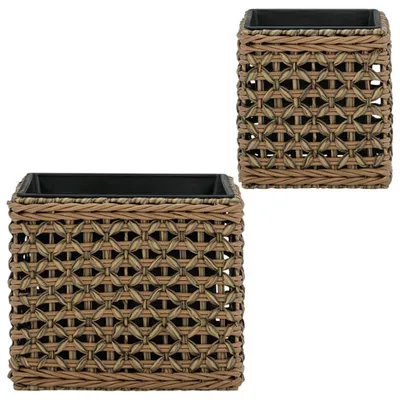 Grapevine Nested Polyrattan Planter Box - Set of 2 - Natural