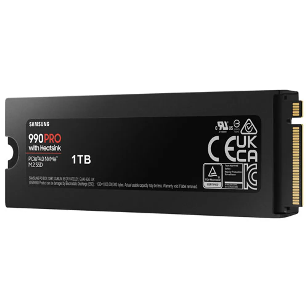 Disque SSD interne NVMe PCI-e 990PRO de To de Samsung avec dissipateur thermique