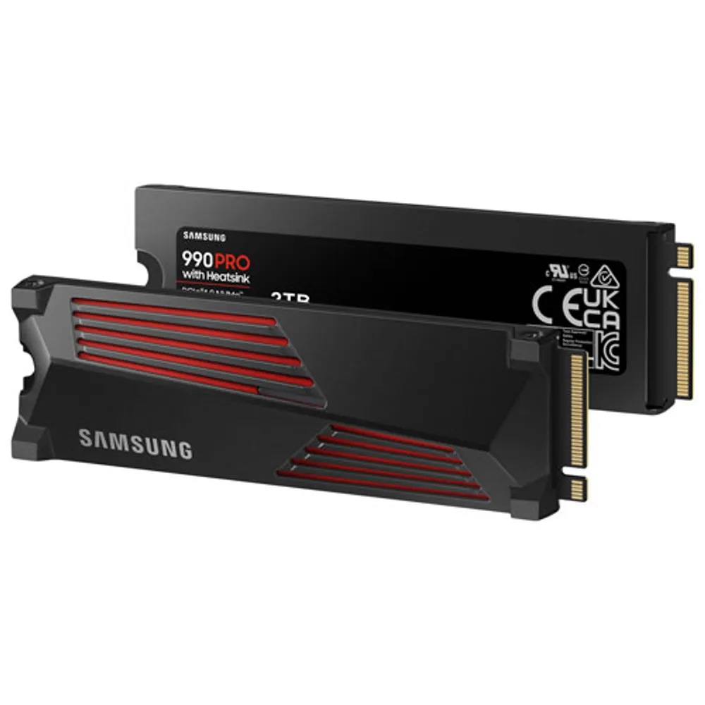 Samsung 990PRO 2TB NVMe PCI-e Internal Solid State Drive with Heatsink (MZ-V9P2T0C) - Black/Red