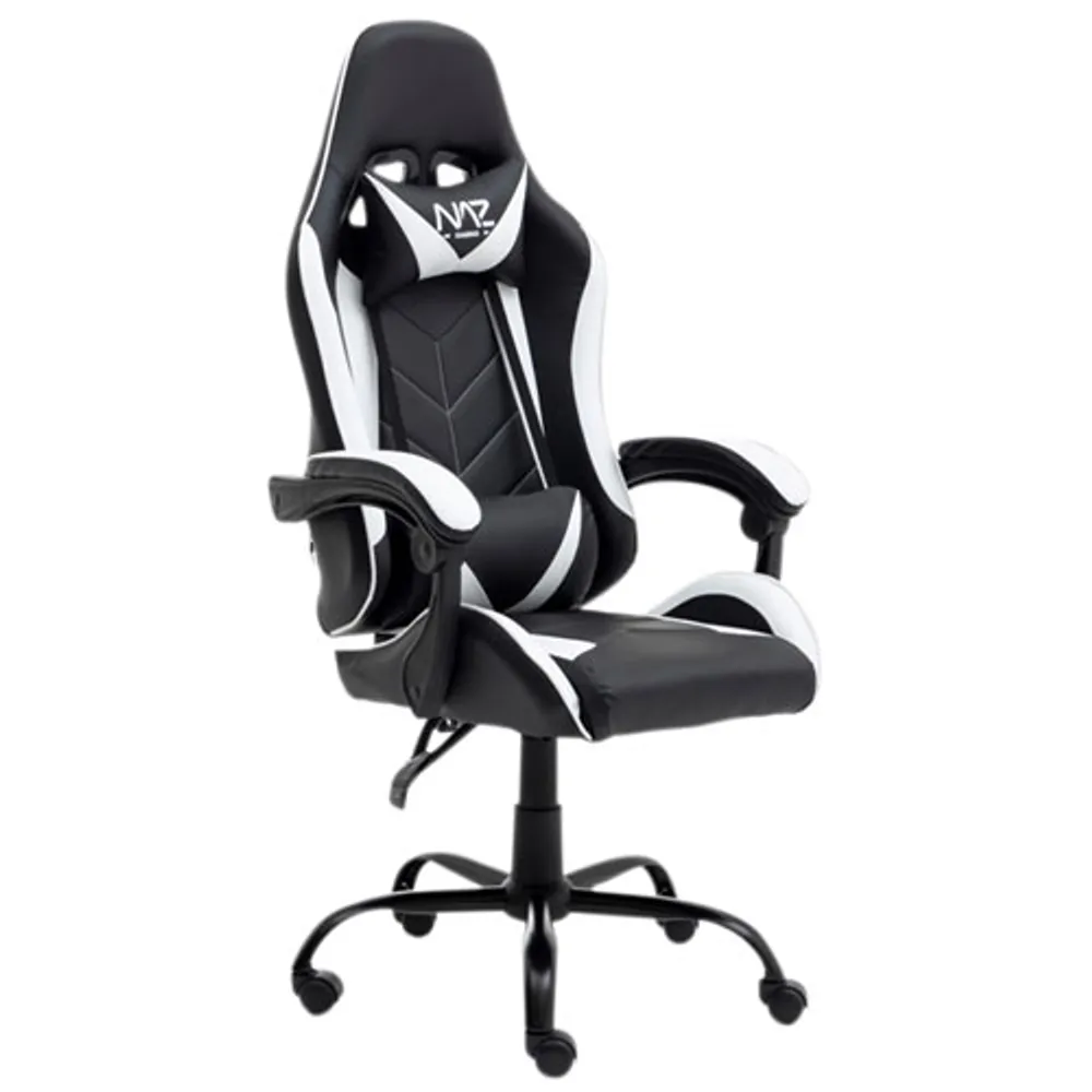 Naz Comfort Series Ergonomic Faux Leather Gaming Chair - White/Black