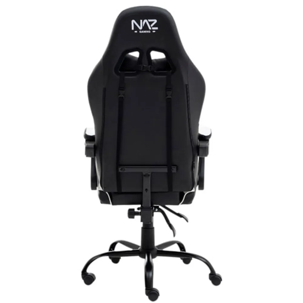 Naz Comfort Series Ergonomic Faux Leather Gaming Chair - White/Black