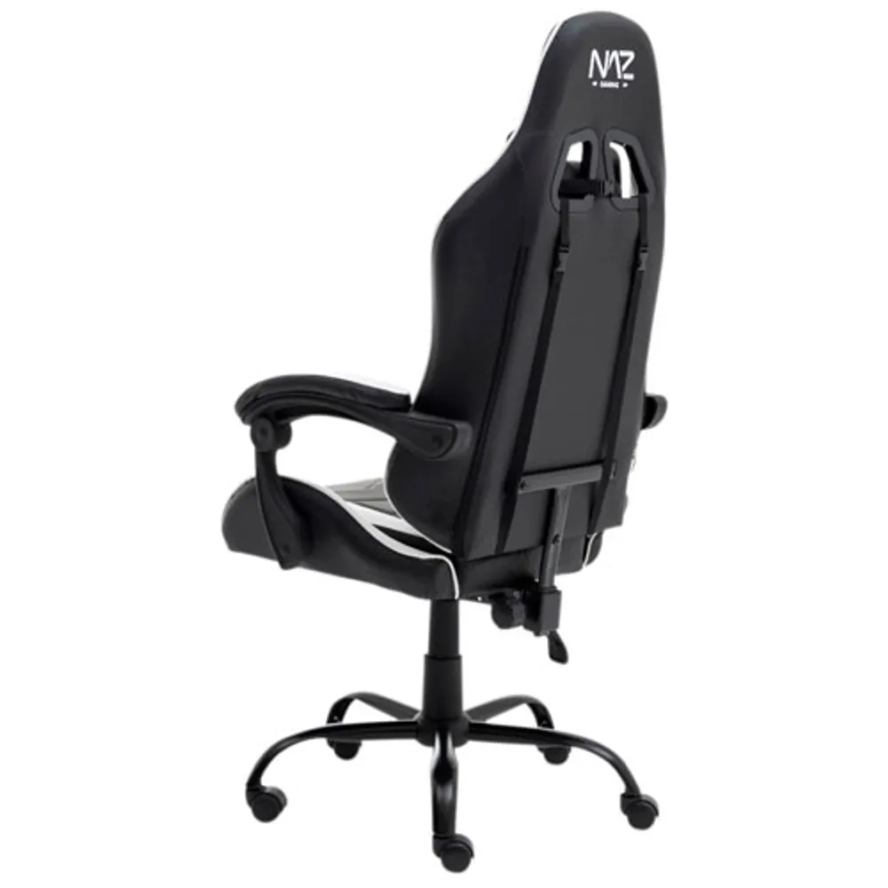 Naz Comfort Series Ergonomic Faux Leather Gaming Chair - White/Black