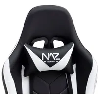 Naz Comfort Series Ergonomic Faux Leather Gaming Chair - White/Black