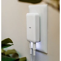 LOGiiX Power Plus Slim 35W Dual USB-C Wall Charger - White