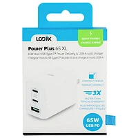 LOGiiX Power Plus XL 65W USB-A/USB-C Wall Charger - White