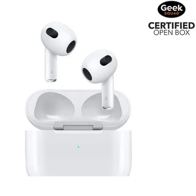 Open Box - Apple AirPods (3rd generation) In-Ear Headphones with Lightning Charging Case - White
