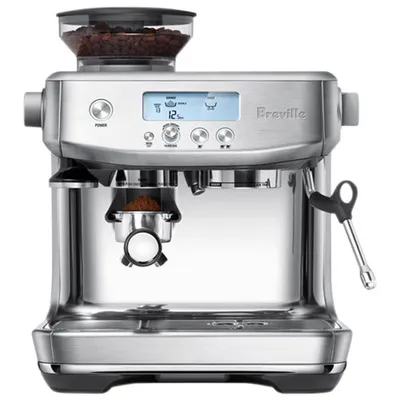 Remis à neuf (Bon état) - Machine à expresso Barista Pro de Breville avec moussoir et moulin à café - Acier inoxydable brossé - Reconditionné par Breville