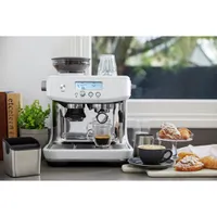 Refurbished (Good) - Breville Barista Pro Espresso Machine with Frother & Coffee Grinder - Sea Salt - Remanufactured by Breville