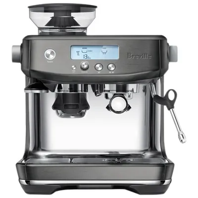 Remis à neuf (Bon état) - Machine à expresso Barista Pro de Breville avec moussoir et moulin à café - Acier inoxydable noir - Reconditionné par Breville