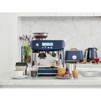 Refurbished (Good) - Breville Barista Pro Espresso Machine with Frother & Coffee Grinder - Damson Blue - Remanufactured by Breville