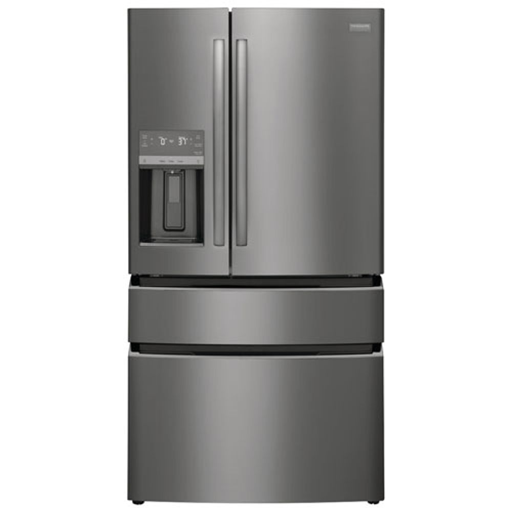 Frigidaire Gallery 36" 21.5 Cu. Ft. French Door Refrigerator w/ Dispenser (GRMC2273CD) - Black Stainless