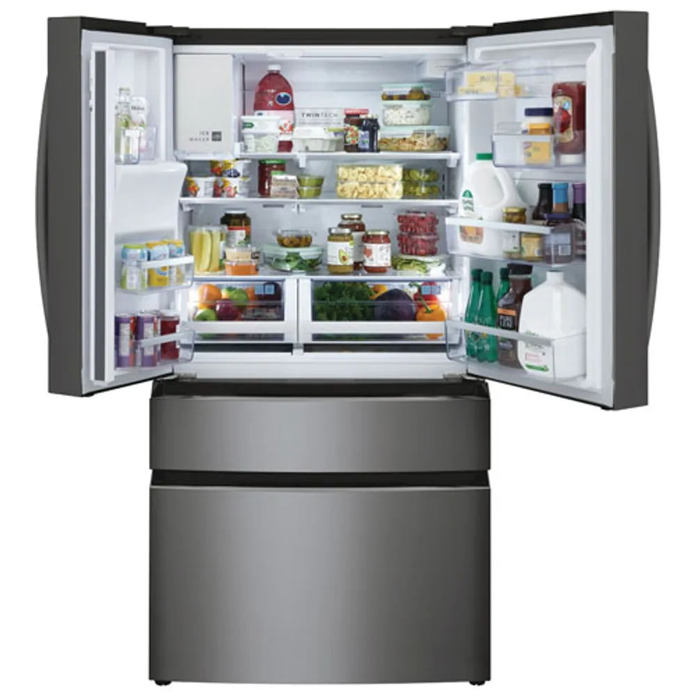 Frigidaire Gallery 36" 21.5 Cu. Ft. French Door Refrigerator w/ Dispenser (GRMC2273CD) - Black Stainless