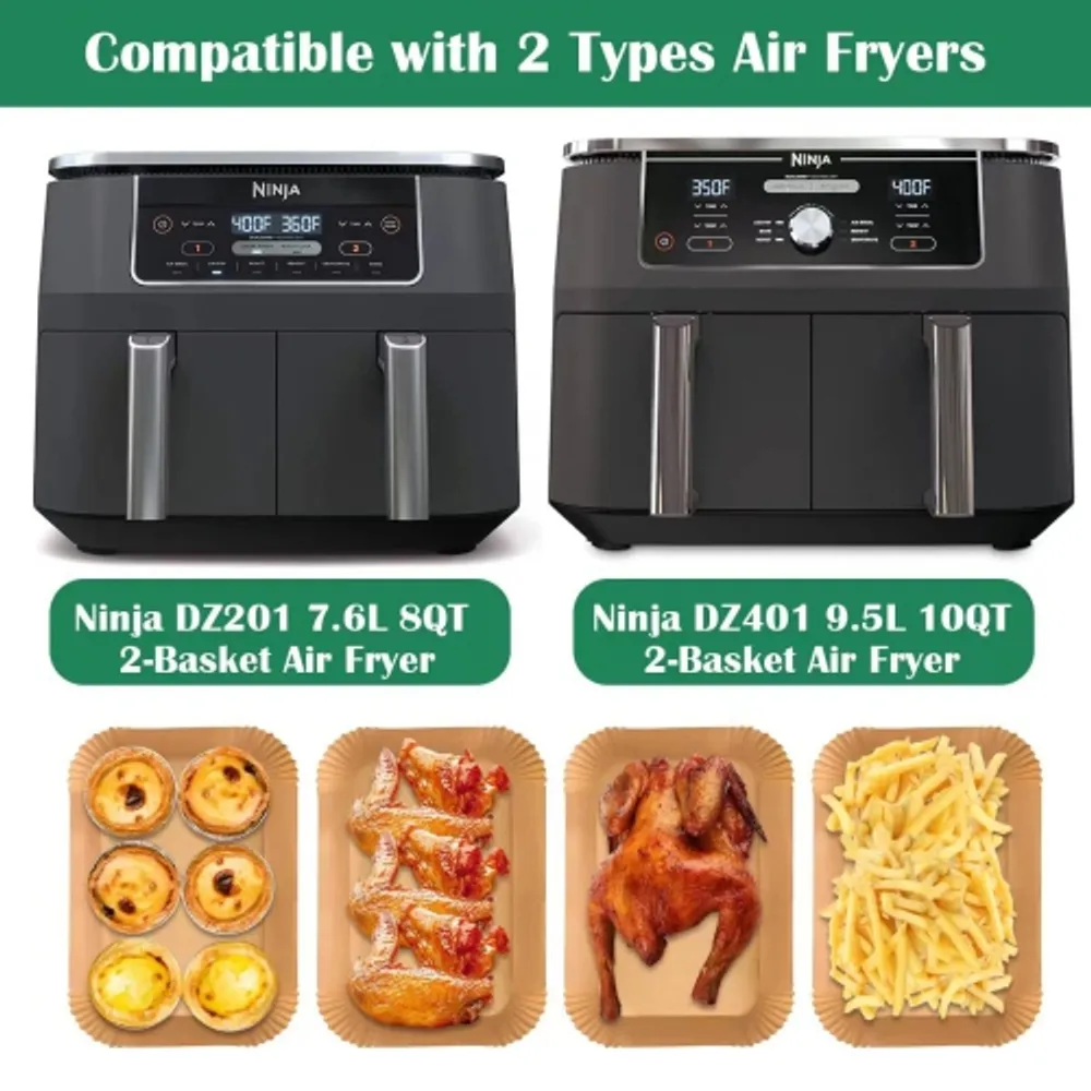 Fryer Paper,air Fryer Parchment Paper Liners For Ninja Foodi Dual Air Fryer  Dz201,dz401 Air Fryer L