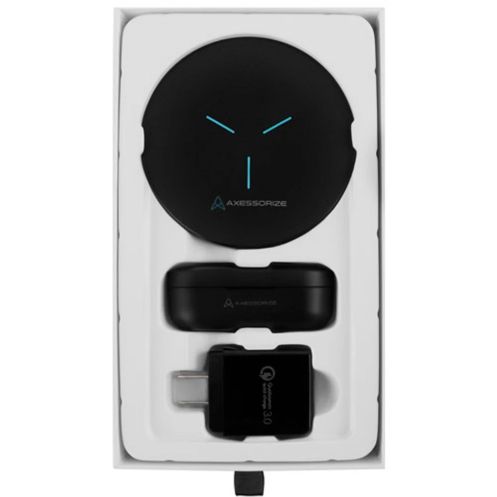 Axessorize Essential Bundle In-Ear Truly Wireless Headphones with Wireless Charger