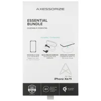 Axessorize Essential Bundle with Case, Truly Wireless Headphones & Wireless Charger for iPhone 11/XR
