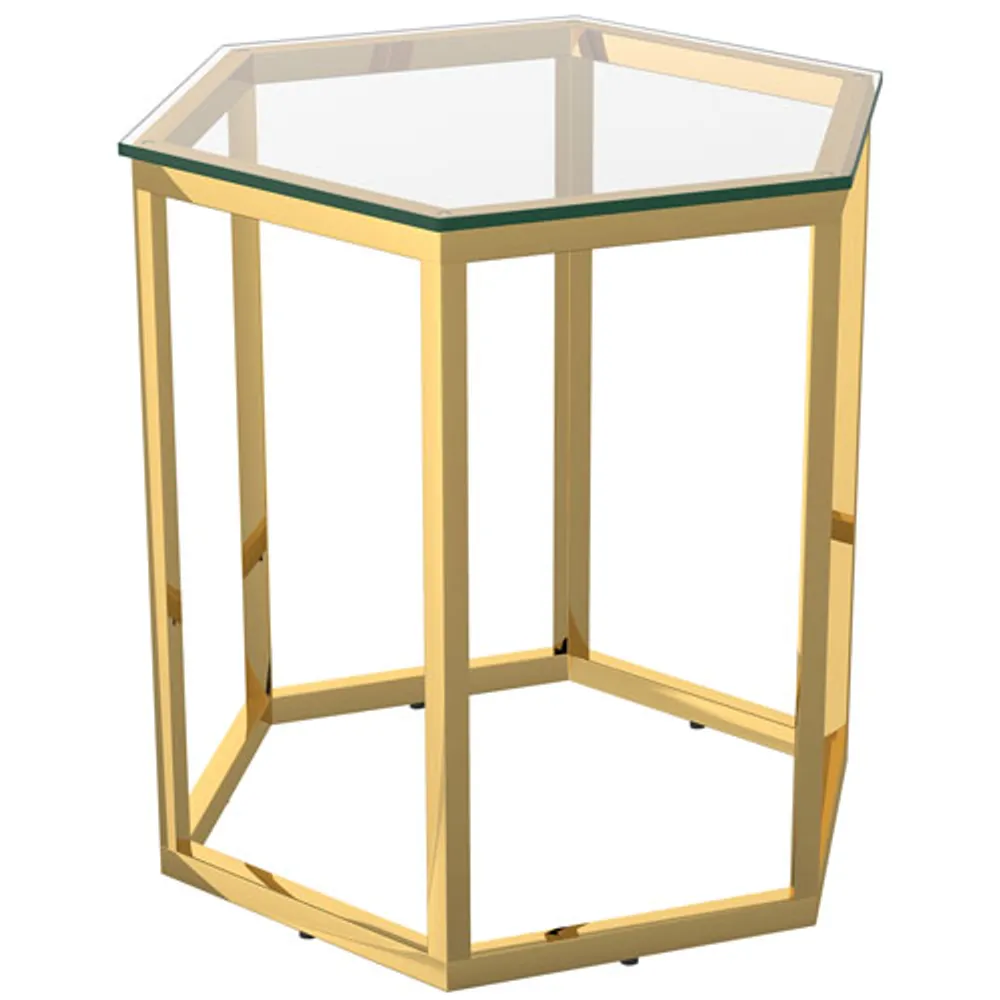 Fleur Contemporary Hexagon Accent Table