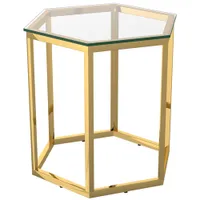 Fleur Contemporary Hexagon Accent Table