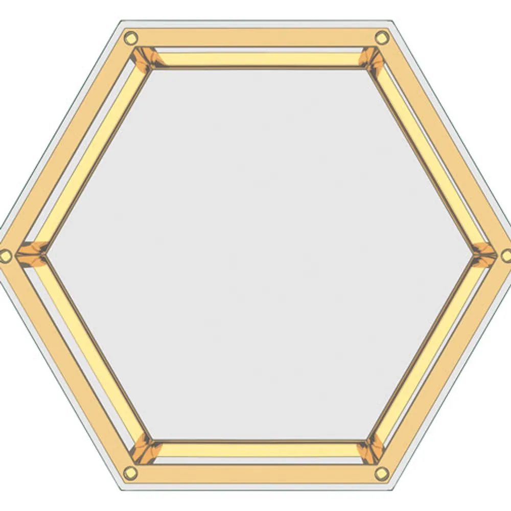 Fleur Contemporary Hexagon Accent Table