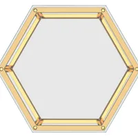 Fleur Contemporary Hexagon Accent Table