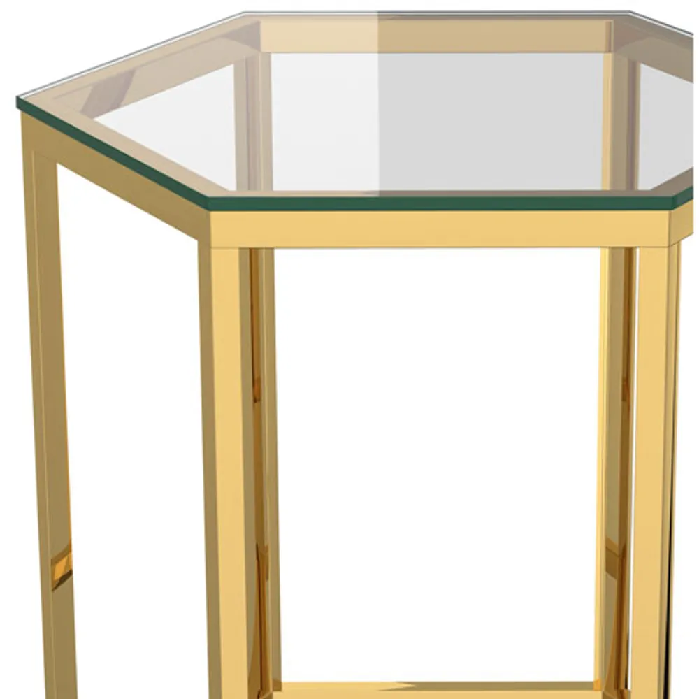 Fleur Contemporary Hexagon Accent Table