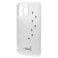 E-Artistry Signature Bee Spiral Fitted Hard Shell Case for iPhone 14 Pro Max - Clear