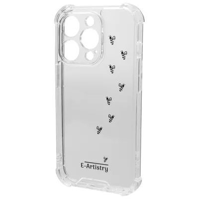 E-Artistry & Co. Signature Bee Spiral Fitted Hard Shell Case for iPhone 14 Pro - Clear