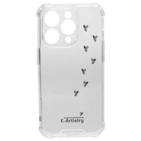 E-Artistry & Co. Signature Bee Spiral Fitted Hard Shell Case for iPhone 14 Pro - Clear