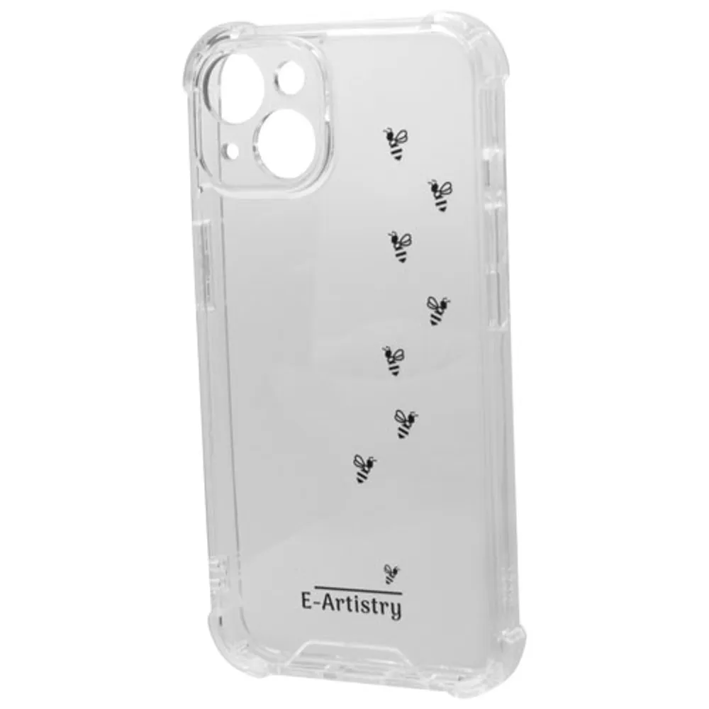 E-Artistry Signature Bee Spiral Fitted Hard Shell Case for iPhone 14 - Clear