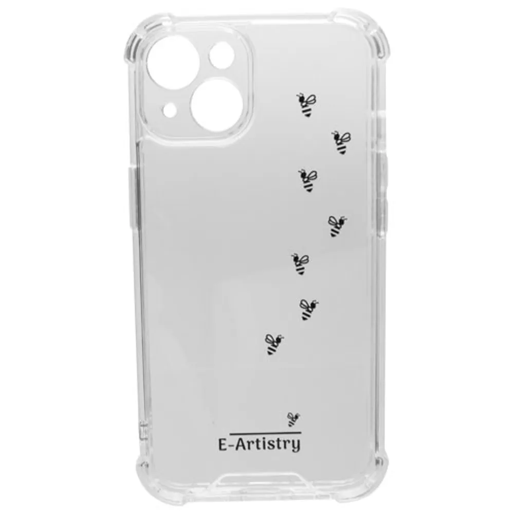 E-Artistry Signature Bee Spiral Fitted Hard Shell Case for iPhone 14 - Clear